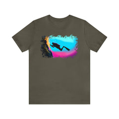 Diver 2 Unisex T Shirt - Subtle Blue M