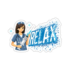 Sedative Serenade Kiss-Cut Sticker, nurse humor, sedation sticker, nursing sticker - Subtle Blue M