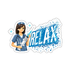 Sedative Serenade Kiss-Cut Sticker, nurse humor, sedation sticker, nursing sticker - Subtle Blue M