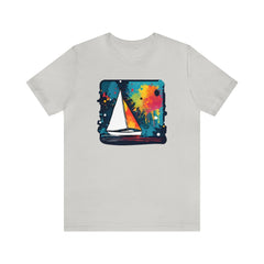 Spectral Sailing Unisex Short Sleeve Tee - Subtle Blue M