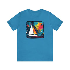 Spectral Sailing Unisex Short Sleeve Tee - Subtle Blue M