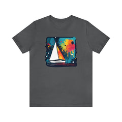 Spectral Sailing Unisex Short Sleeve Tee - Subtle Blue M