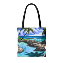 Sunny Lagoon Tote Bag (AOP) - Subtle Blue M