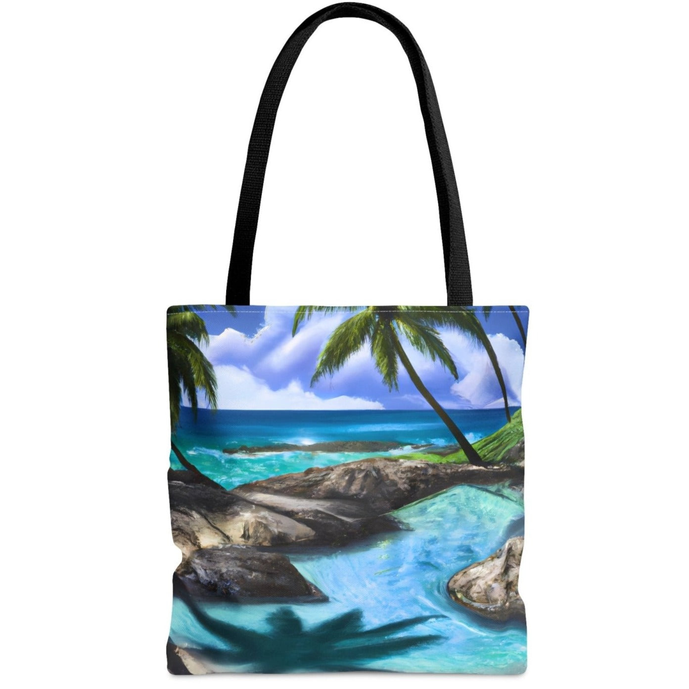 Sunny Lagoon Tote Bag (AOP) - Subtle Blue M