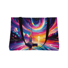 Sunset Serenity Weekender Tote Bag - Subtle Blue M