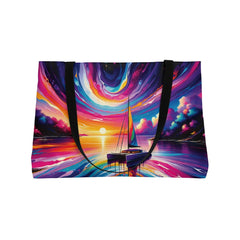 Sunset Serenity Weekender Tote Bag - Subtle Blue M