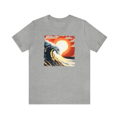 Sunset Surfer Unisex T-Shirt - Subtle Blue M