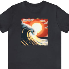 Sunset Surfer Unisex T-Shirt - Subtle Blue M