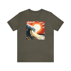 Sunset Surfer Unisex T-Shirt - Subtle Blue M