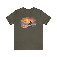 Sunset Surfer Unisex Tee - Subtle Blue M