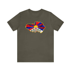 Tibetan Tribute Unisex Tee - Subtle Blue M