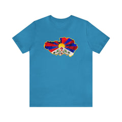 Tibetan Tribute Unisex Tee - Subtle Blue M
