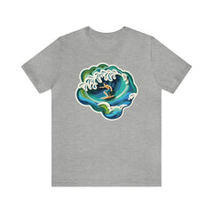 Vibrant Surfer Unisex Short Sleeve Tee - Subtle Blue M