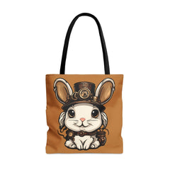 Victorian Hare Voyager Tote Bag (AOP), adorable rabbit bag, cute bunny accessories - Subtle Blue M