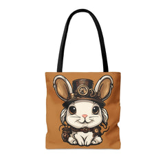 Victorian Hare Voyager Tote Bag (AOP), adorable rabbit bag, cute bunny accessories - Subtle Blue M