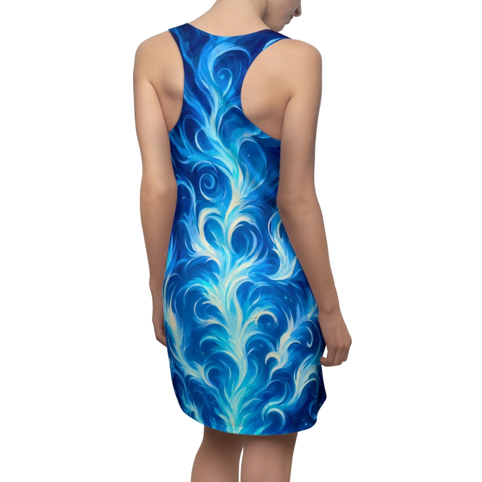 Azure Inferno Racerback Dress - Subtle Blue M