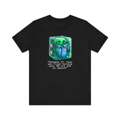 Dungeons & Dragons Gelatinous Cube Tech Support Graphic Tee Shirt DnD TTRPG - Subtle Blue M