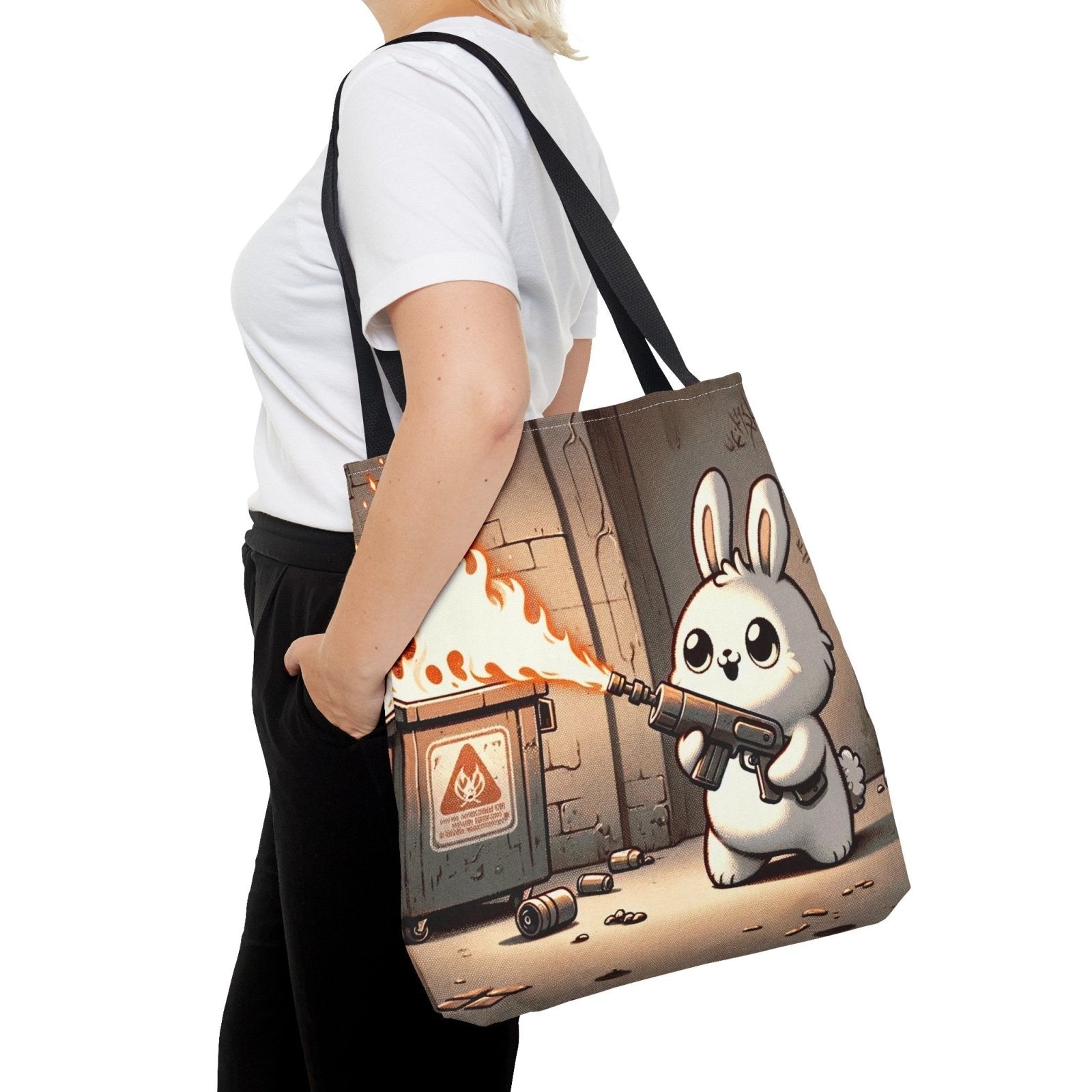 Hot Hare Don't Care Tote Bag - Subtle Blue M