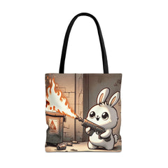 Hot Hare Don't Care Tote Bag - Subtle Blue M