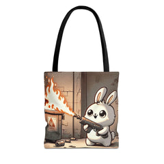 Hot Hare Don't Care Tote Bag - Subtle Blue M