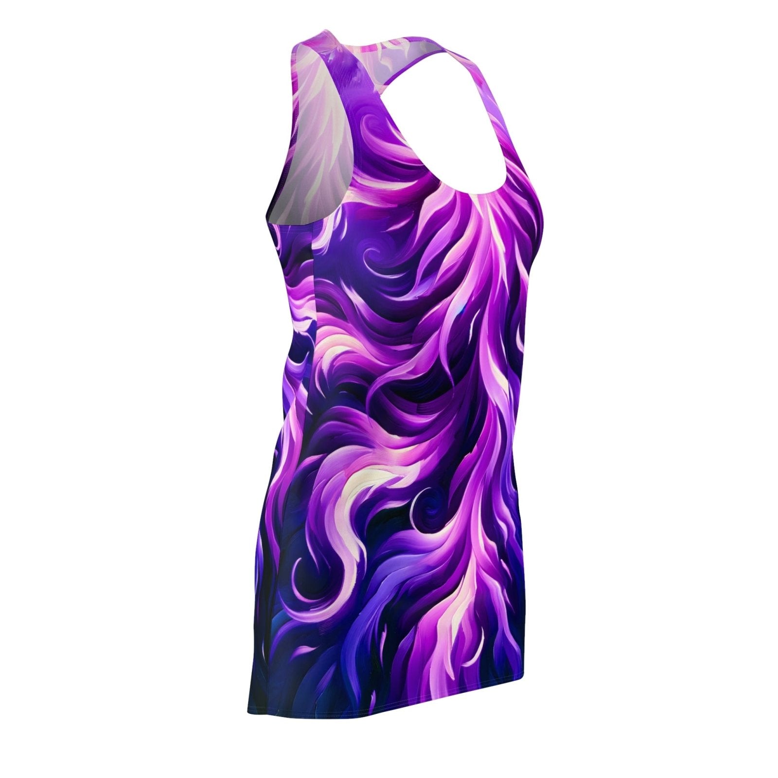 Purple Blaze Racerback Dress (AOP) - Subtle Blue M