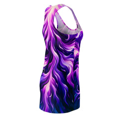 Purple Blaze Racerback Dress (AOP) - Subtle Blue M