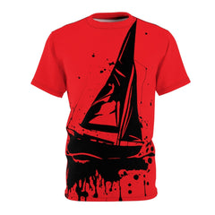 Sailboat Splash Unisex Tee - Subtle Blue M