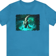 Atlantis Dragon Unisex T-Shirt, geek fashion, nerd apparel - Subtle Blue M