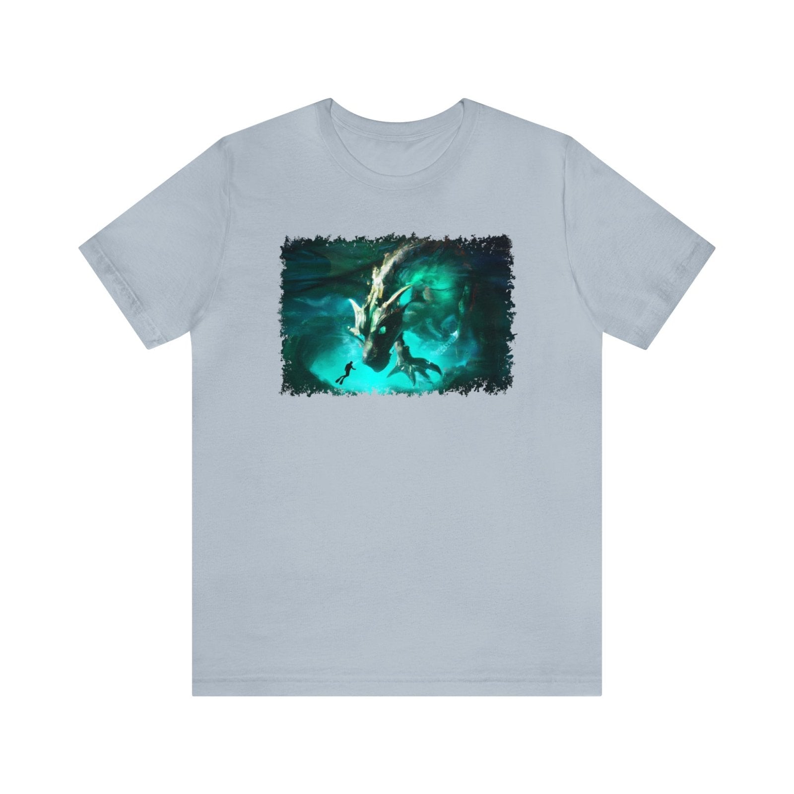 Atlantis Dragon Unisex T-Shirt - Subtle Blue M