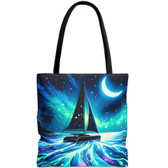 Bioluminescent Voyage Tote Bag - Subtle Blue M