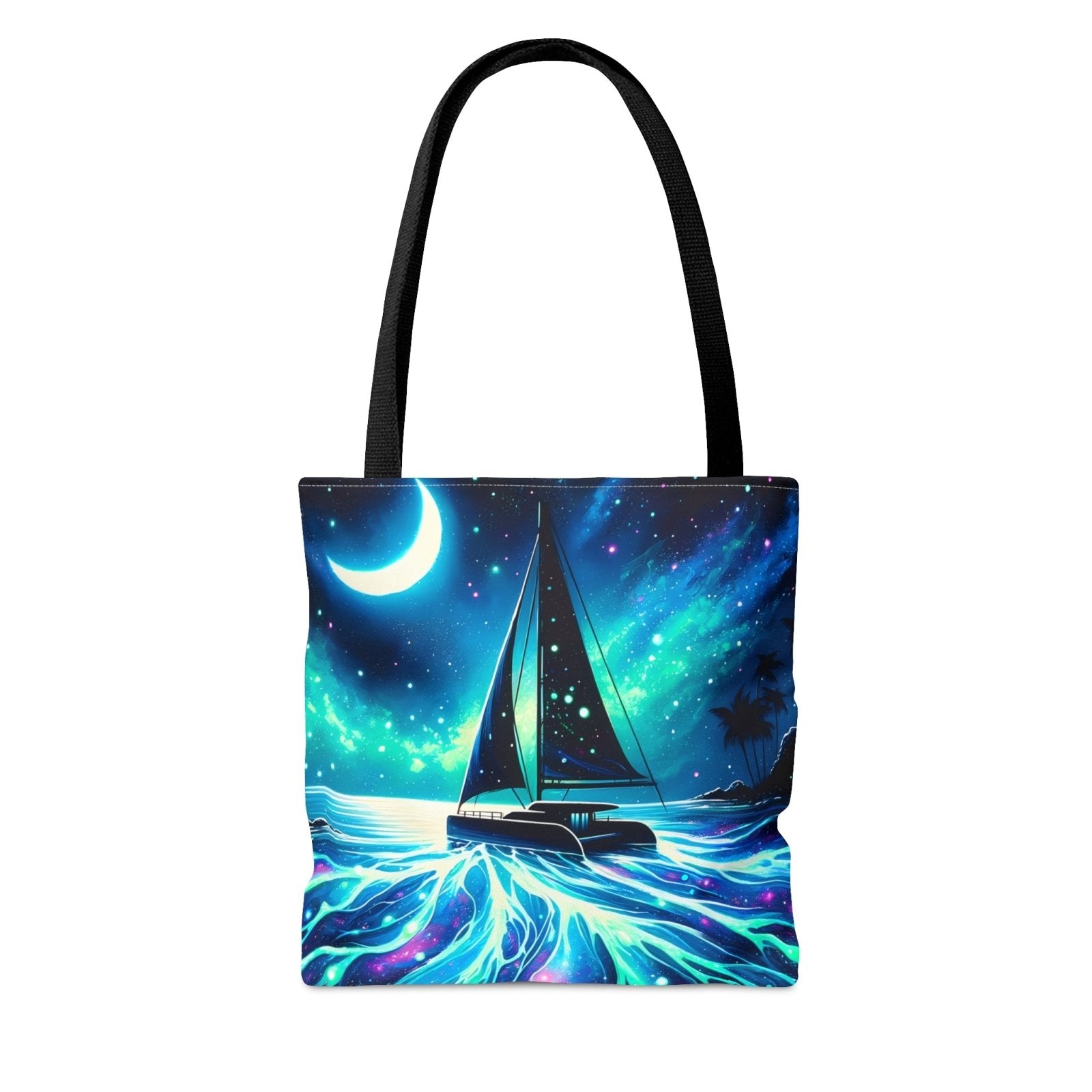 Bioluminescent Voyage Tote Bag - Subtle Blue M