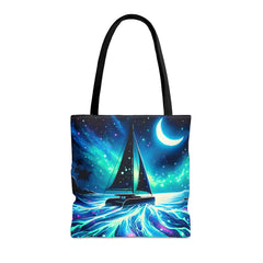 Bioluminescent Voyage Tote Bag - Subtle Blue M