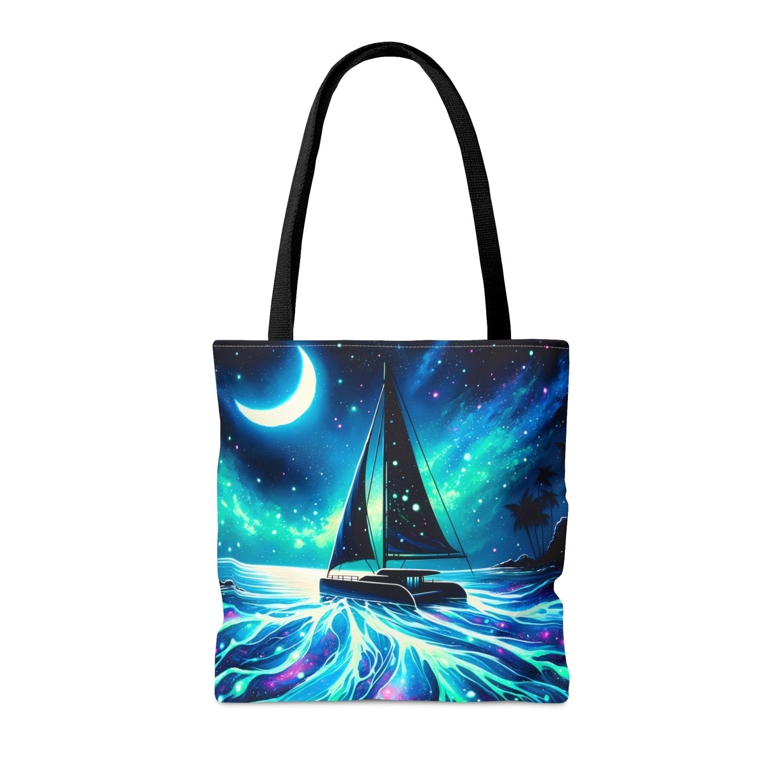 Bioluminescent Voyage Tote Bag - Subtle Blue M