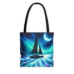 Bioluminescent Voyage Tote Bag - Subtle Blue M