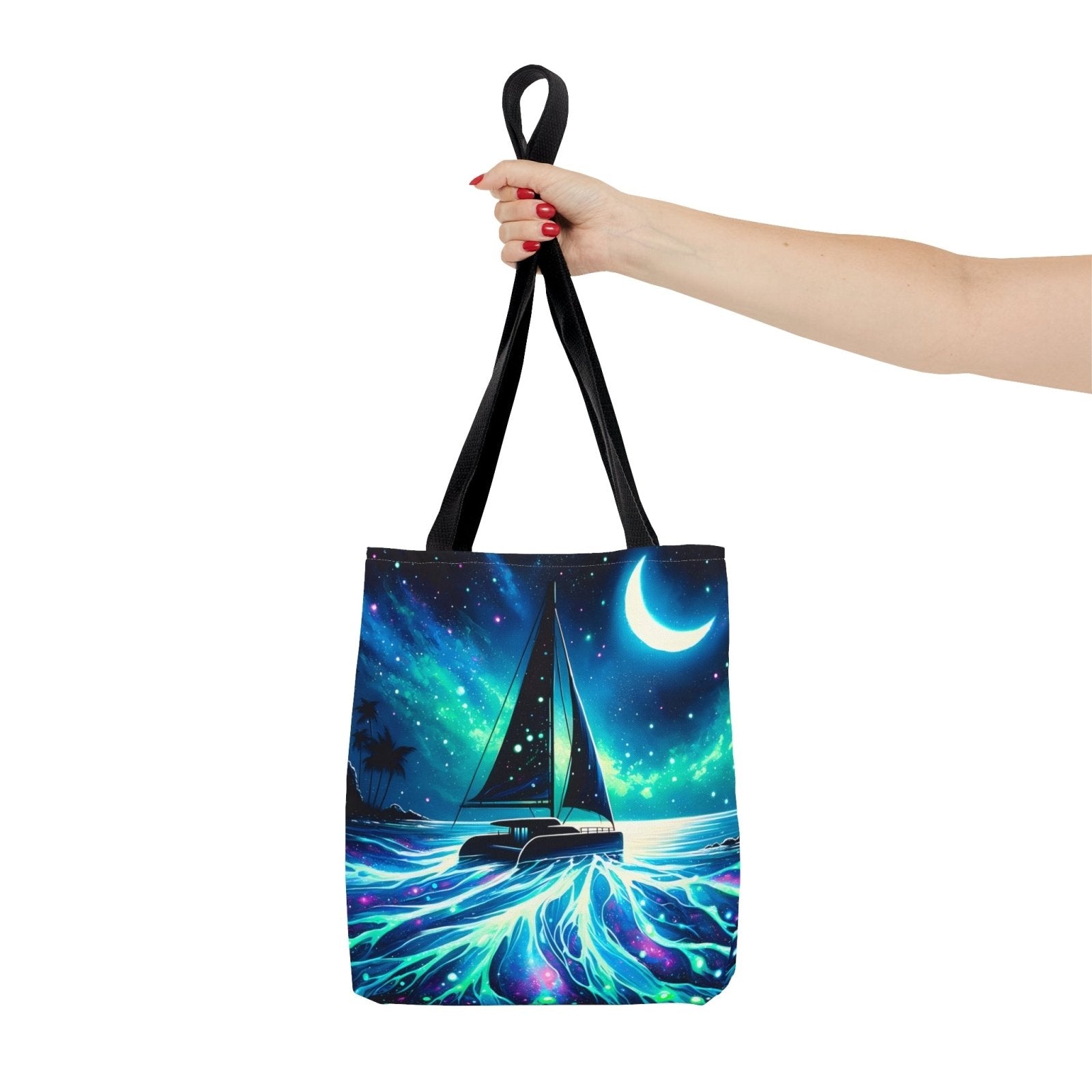 Bioluminescent Voyage Tote Bag - Subtle Blue M