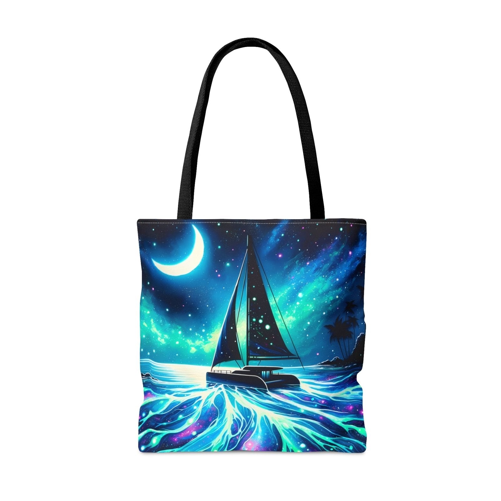 Bioluminescent Voyage Tote Bag - Subtle Blue M