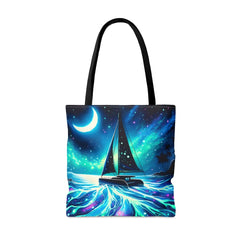 Bioluminescent Voyage Tote Bag - Subtle Blue M