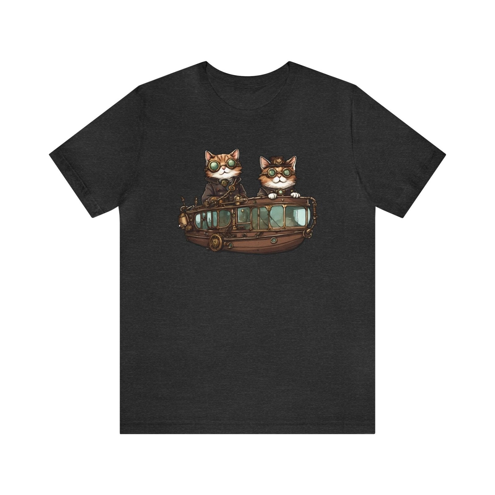 Cats' Steampunk Odyssey Unisex Tee - Subtle Blue M