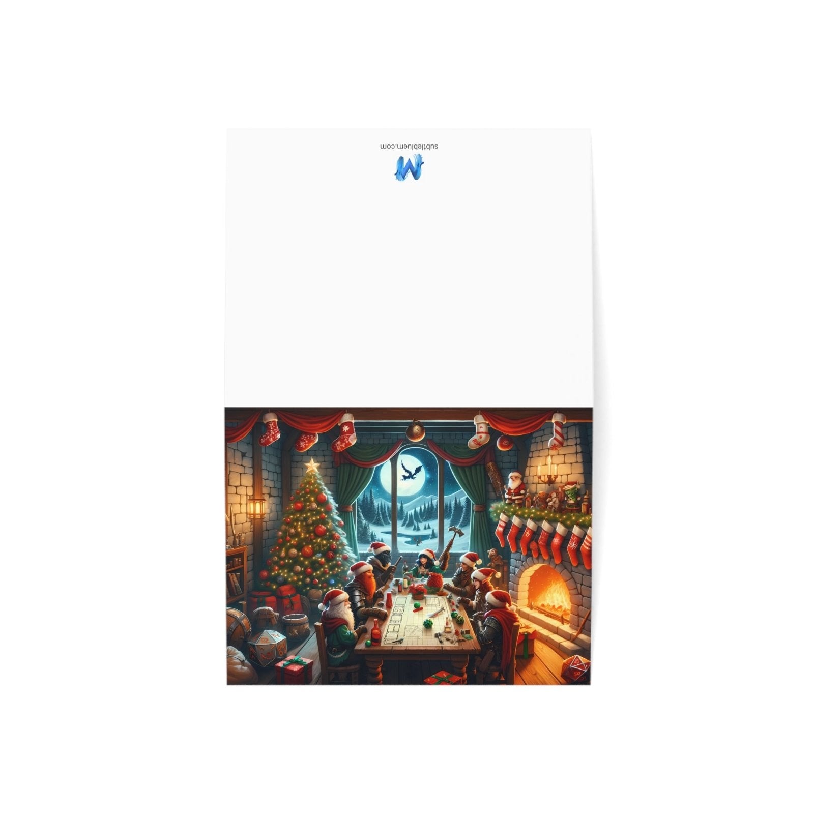 Crit Joy Christmas Critmas Greeting Cards - Subtle Blue M