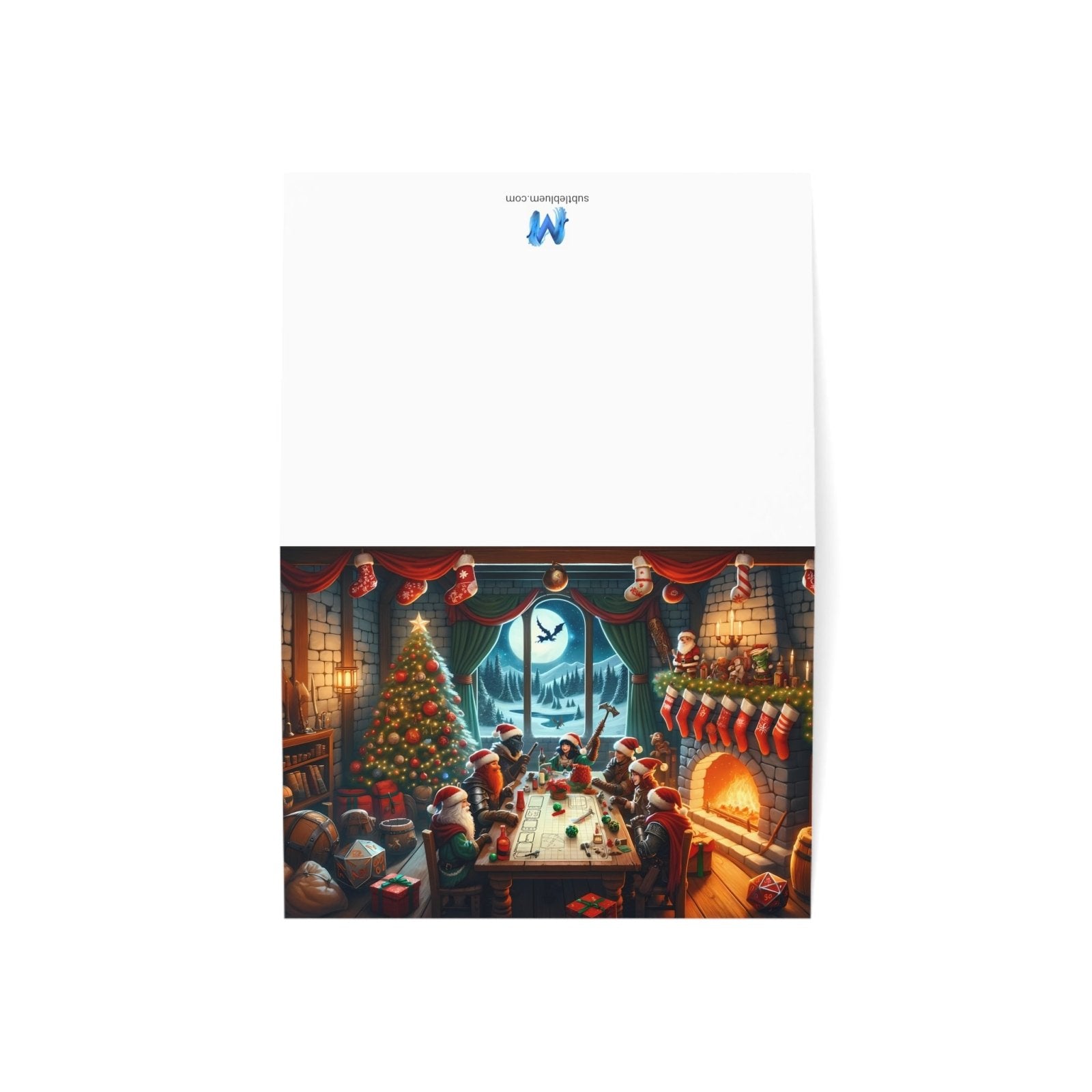 Crit Joy Christmas Critmas Greeting Cards - Subtle Blue M