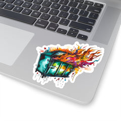 Dumpster Fire 6 Sticker - Subtle Blue M