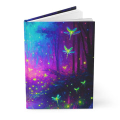 Enchanted Fireflies Hardcover Journal Matte - Subtle Blue M