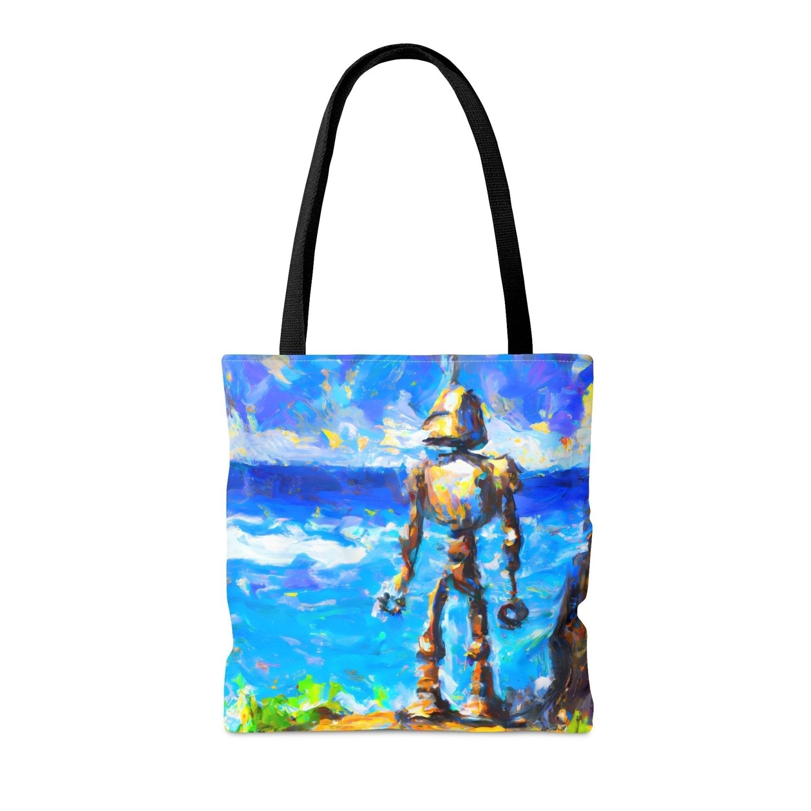 Island Robot Tote Bag - Subtle Blue M