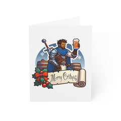 Merry Encounters DnD Christmas Critsmas Greeting Cards - Subtle Blue M