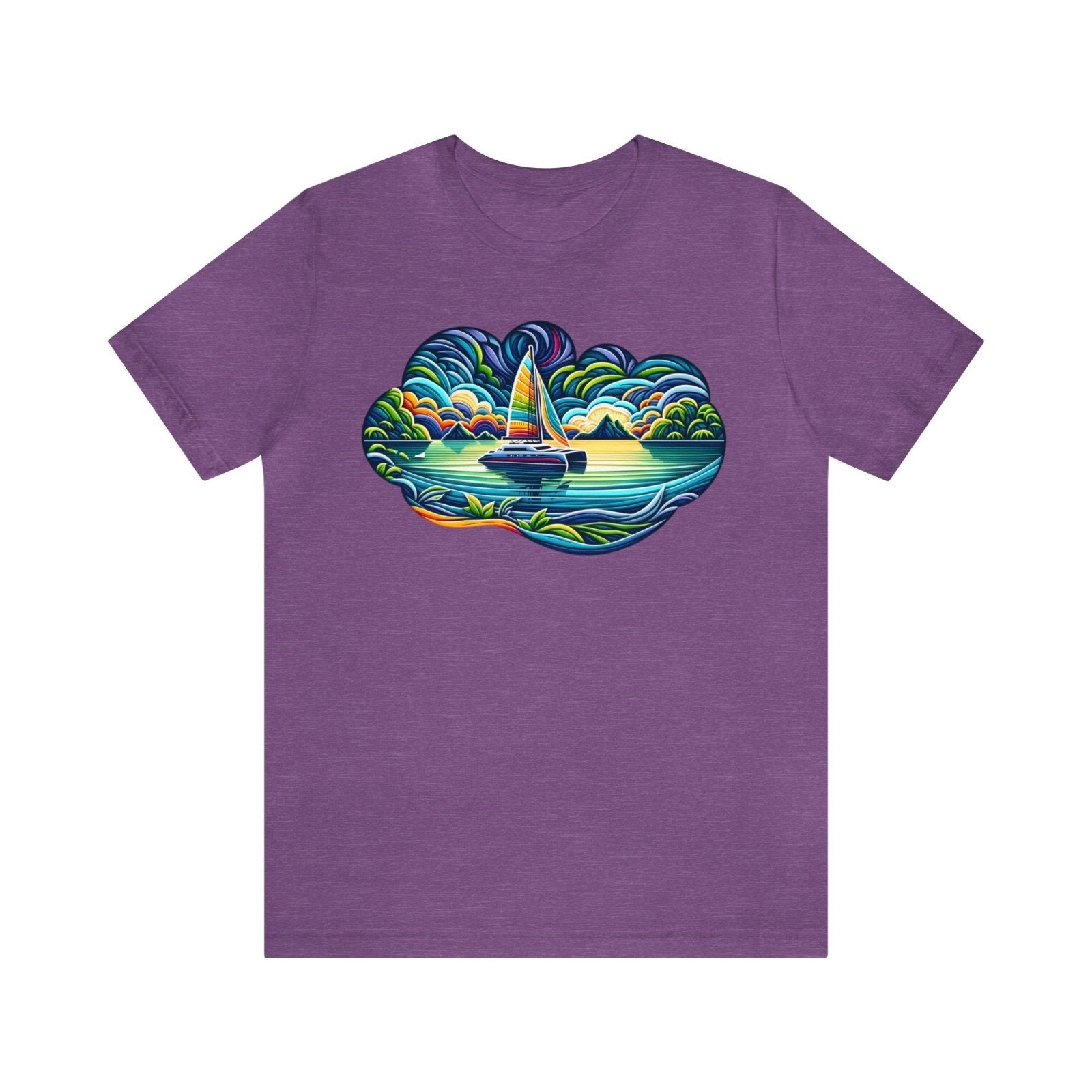 Paper Seascape Unisex Short Sleeve Tee - Subtle Blue M