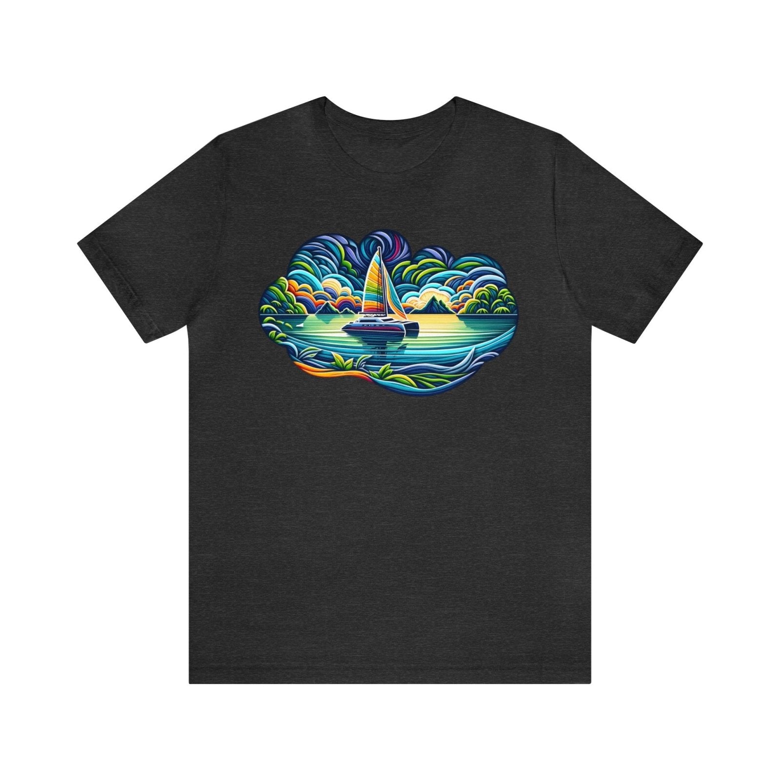 Paper Seascape Unisex Short Sleeve Tee - Subtle Blue M