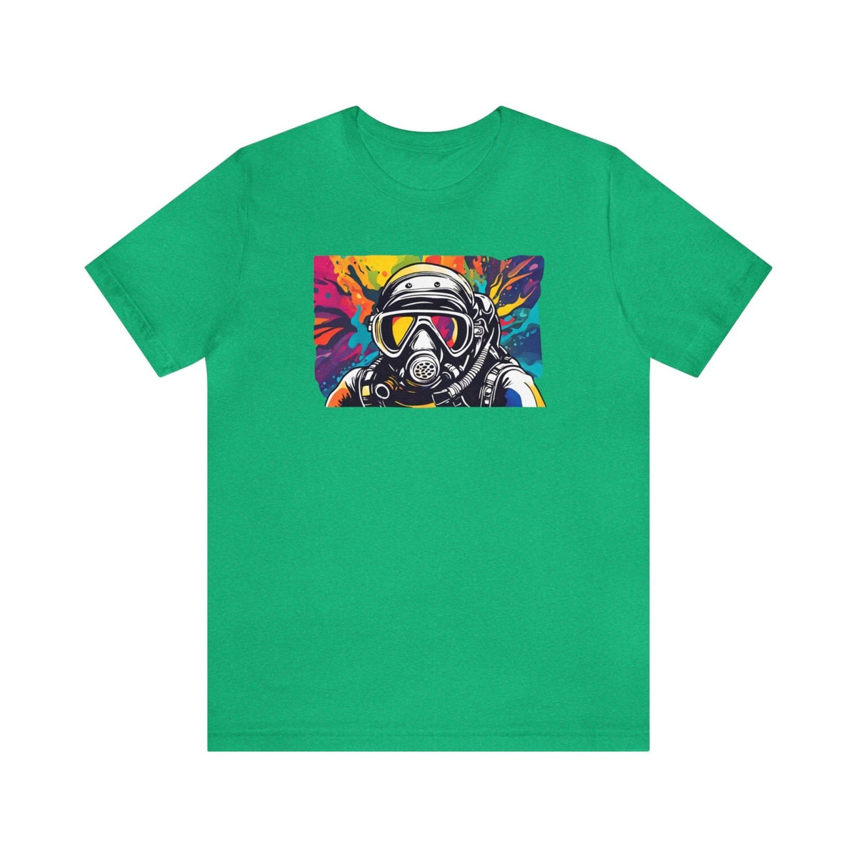 Psychedelic Ocean Explorer Unisex Short Sleeve Tee, diving themed apparel, scuba ishirt, Heather Kelly - Subtle Blue M