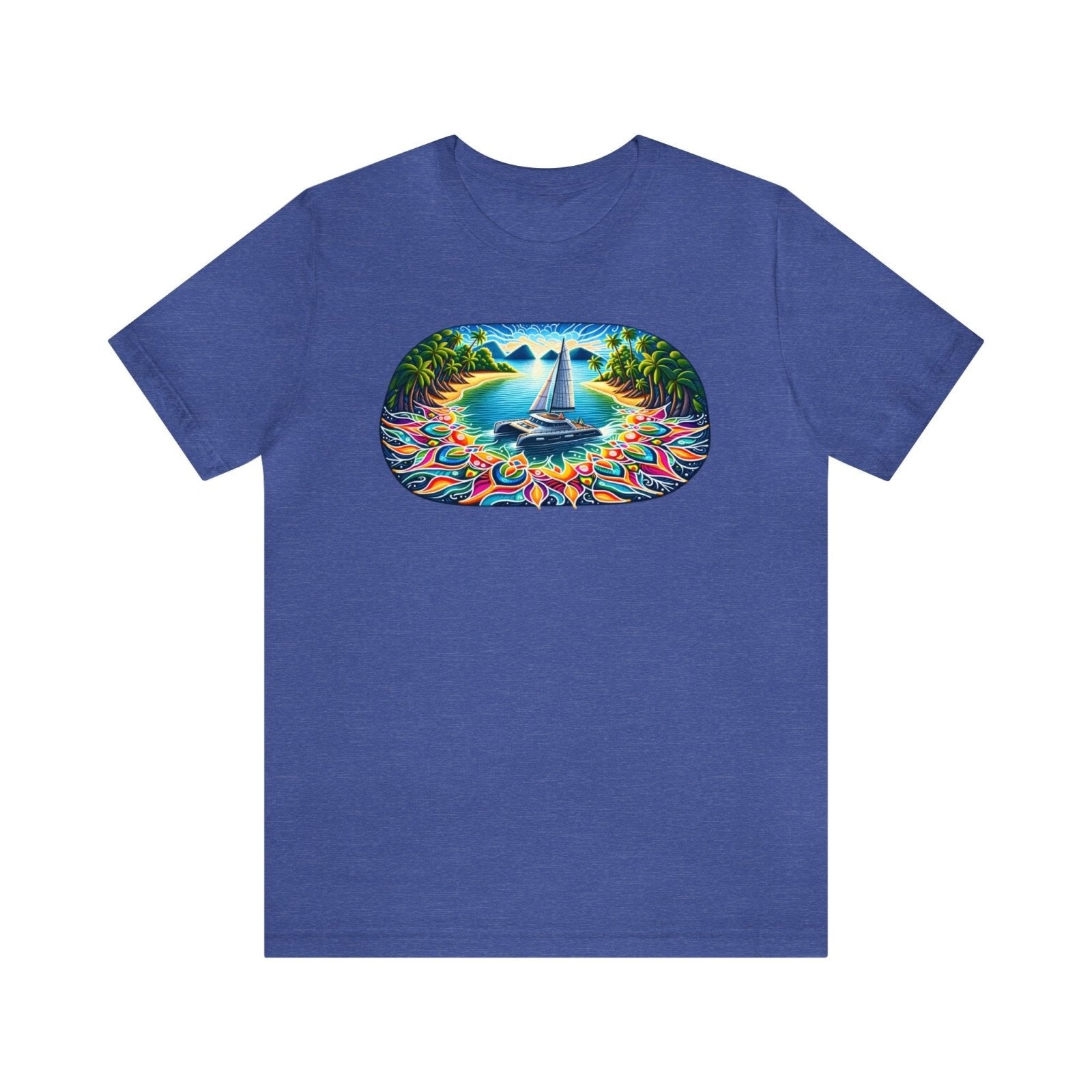 Rangoli Reflection Unisex Short Sleeve Tee - Subtle Blue M