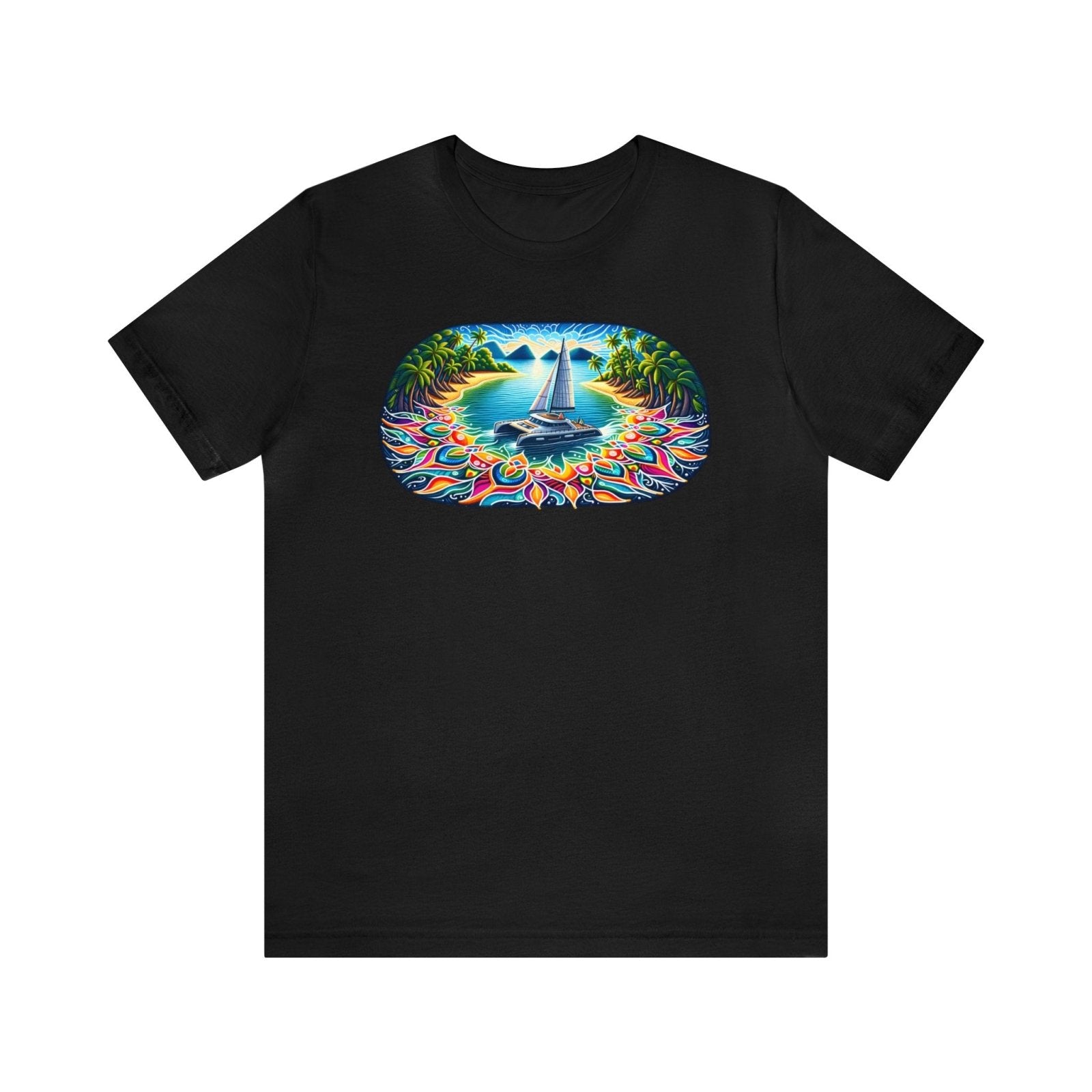 Rangoli Reflection Unisex Short Sleeve Tee - Subtle Blue M