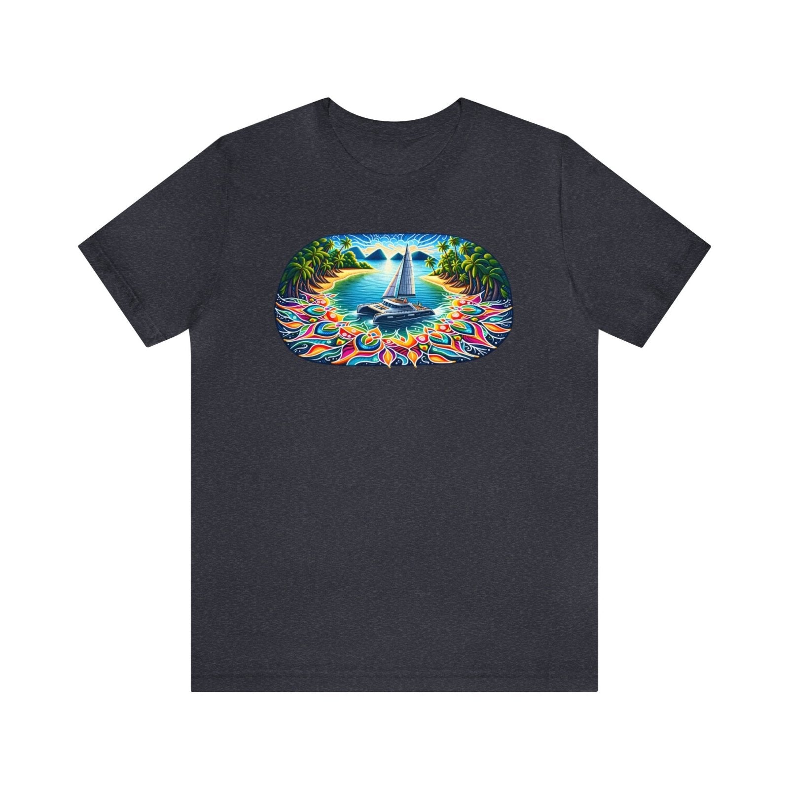 Rangoli Reflection Unisex Short Sleeve Tee - Subtle Blue M